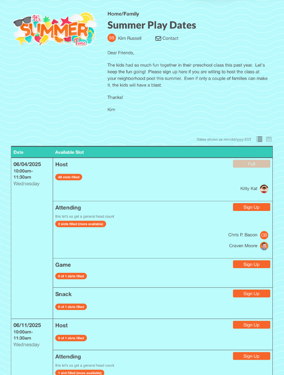 second sign up screenshot